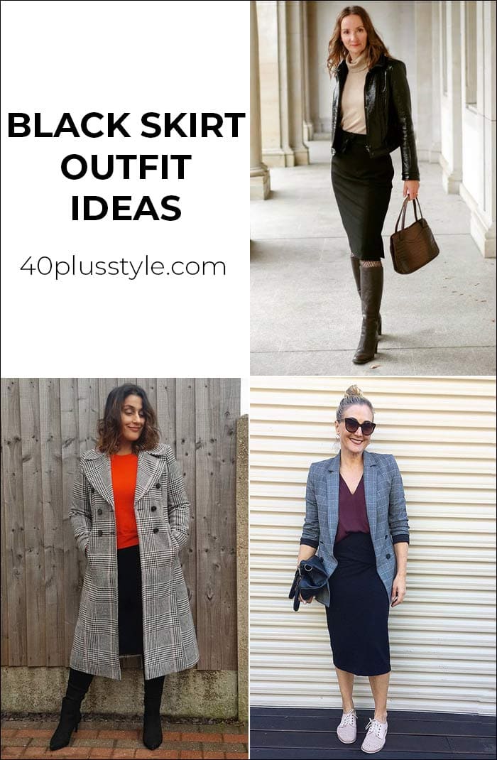 black skirt outfit ideas for work
