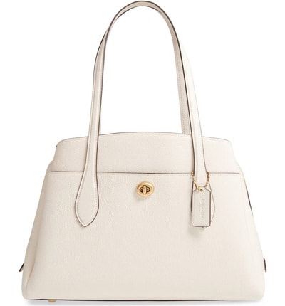 Coach pebbled leather tote | 40plusstyle.com