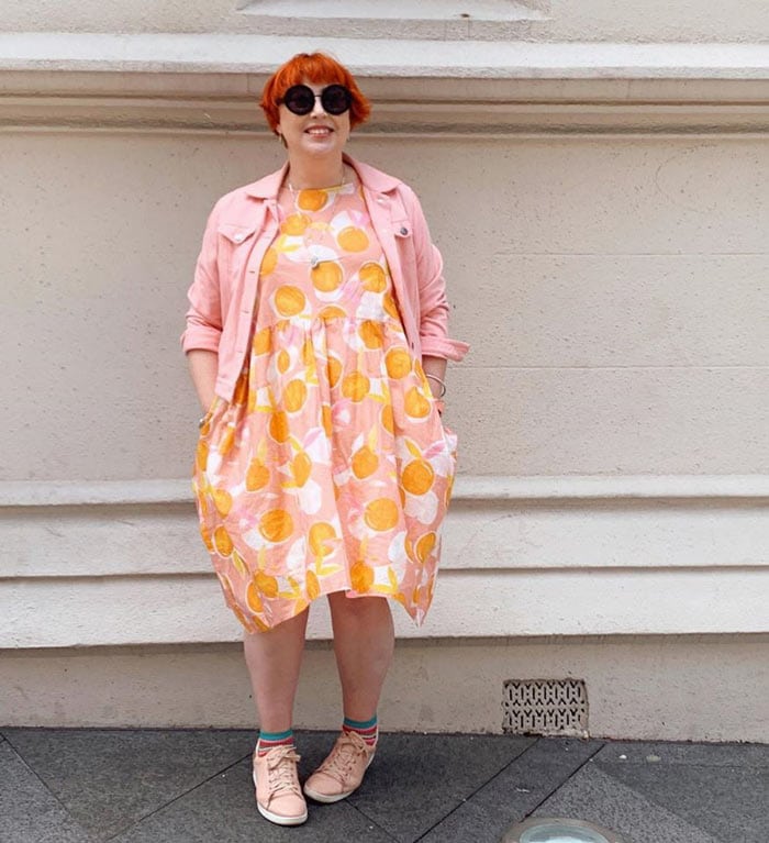 pink and orange outfit | 40plusstyle.com