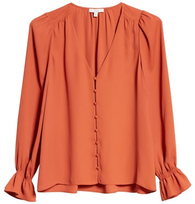 Joie silk blouse | 40plusstyle.com