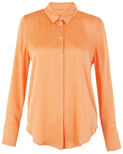 Marks & Spencer satin shirt | 40plusstyle.com