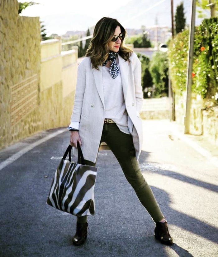 olive green and cream | 40plusstyle.com