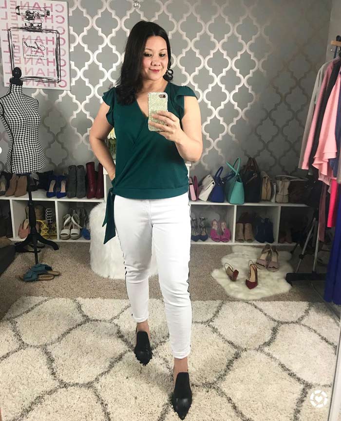 how to wear green and white outfits | 40plusstyle.com