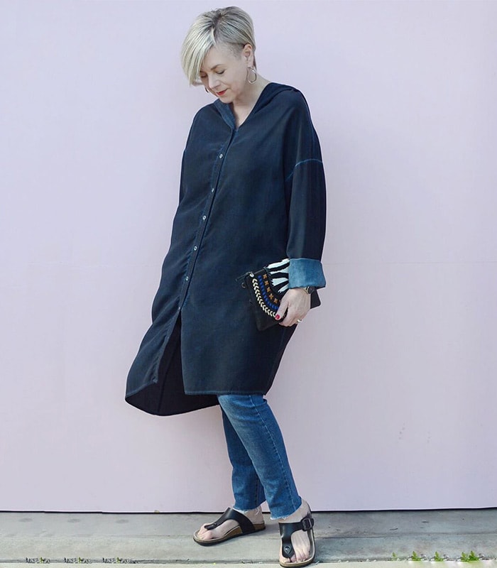 Shirt dress over clearance pants