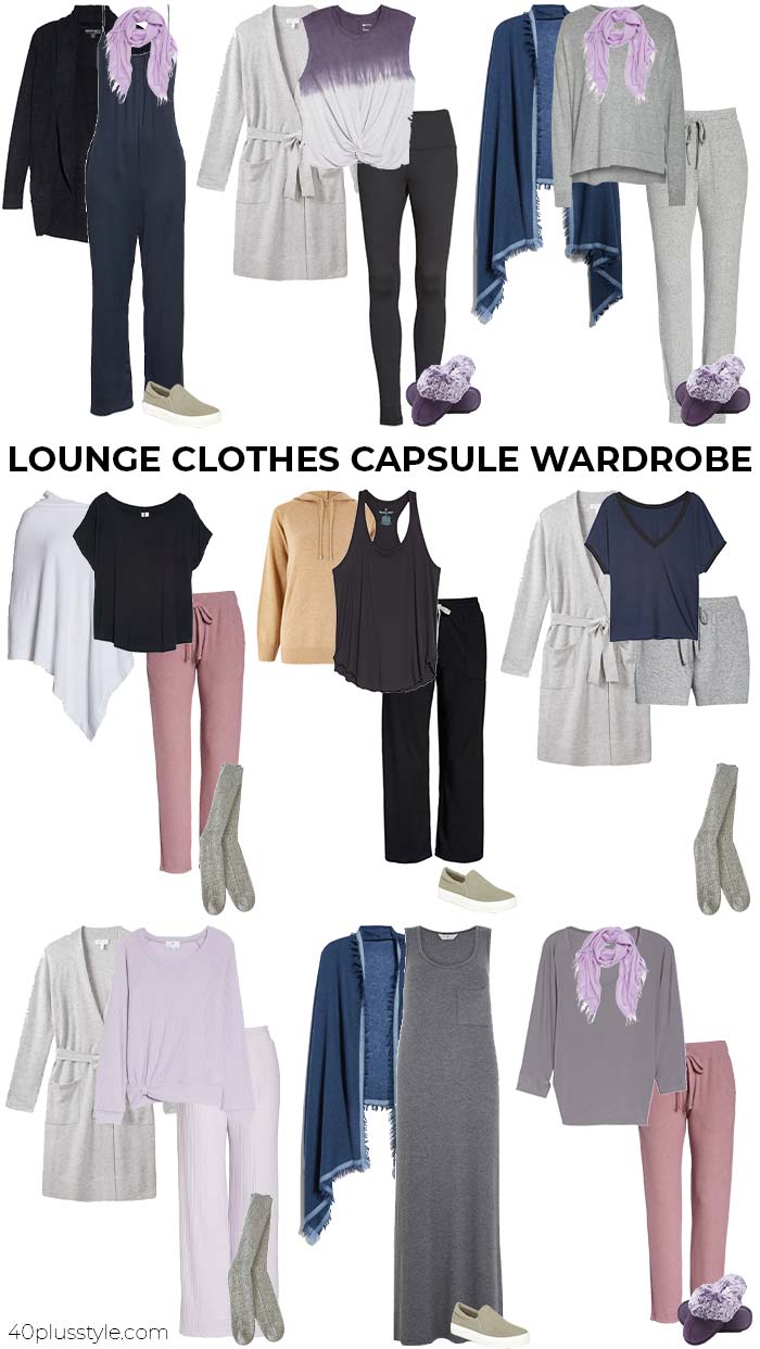 Lounge clothes capsule wardrobe | 40plusstyle.com