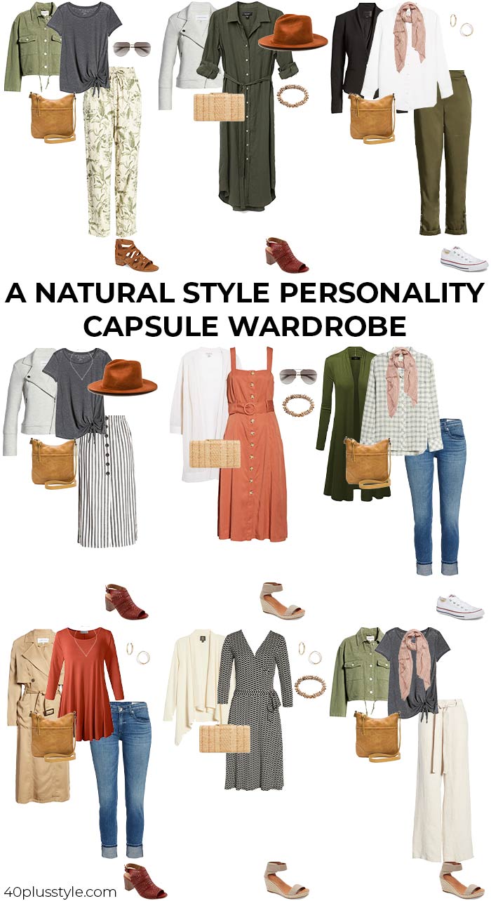 natural style - a complete capsule wardrobe - 40+style