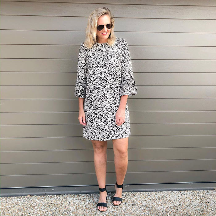 a shift dress is a flattering option for the rectangle shape | 40plusstyle.com