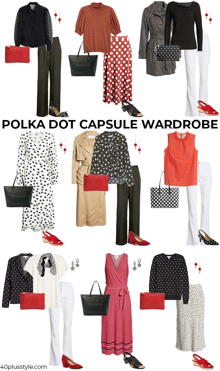 A polka dot capsule wardrobe | 40plusstyle.com