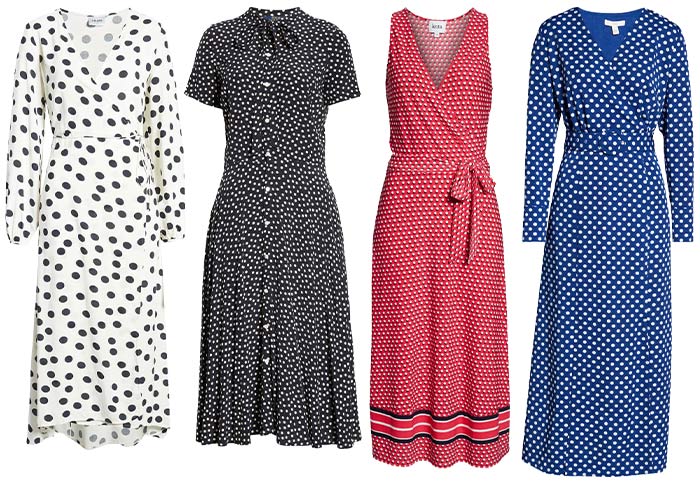 Polka dot dresses  | 40plusstyle.com