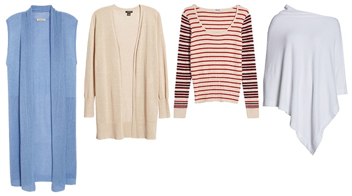 Sweaters and cardigans for the rectangular body | 40plusstyle.com