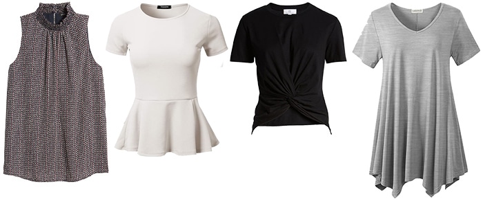 tops for the rectangle shape body | 40plusstyle.com