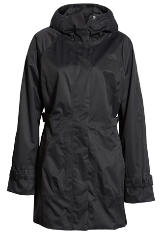 The North Face waterproof trench raincoat | 40plusstyle.com