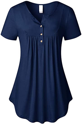 Best t-shirts for women - AMCLOS swing tunic shirt | 40plusstyle.com