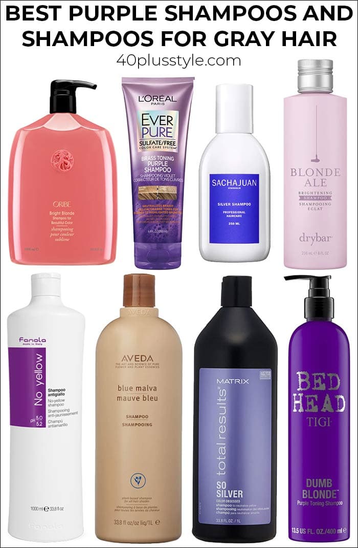 Best purple shampoos and shampoos for gray hair | 40plusstyle.com