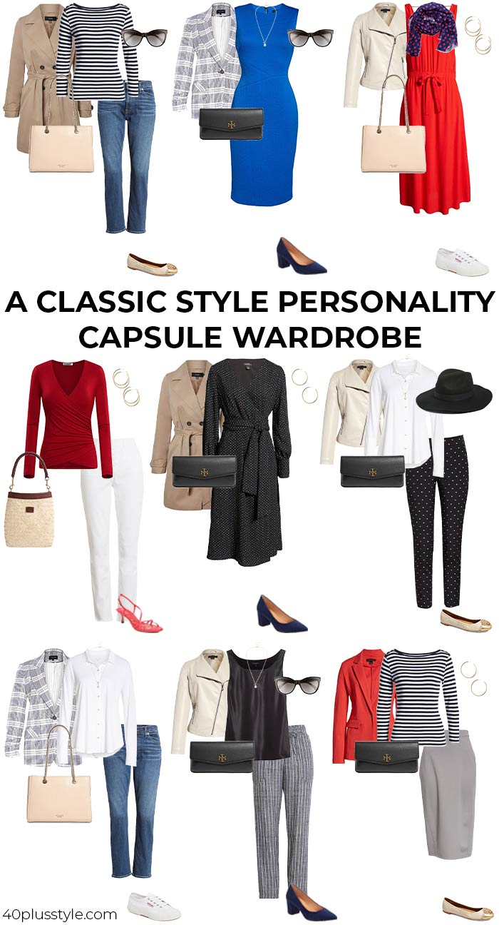 A capsule wardrobe for the CLASSIC style personality | 40plusstyle.com