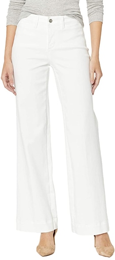 NYDH high waist wide leg trouser jeans | 40plusstyle.com