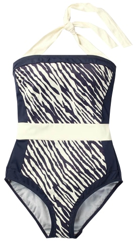 swimsuit for the rectangle shape body - choose prints | 40plusstyle.com