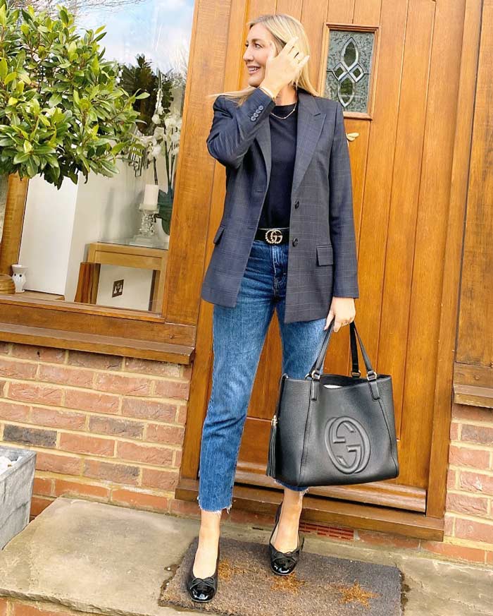 wearing a blazer with jeans for a classic look | 40plusstyle.com