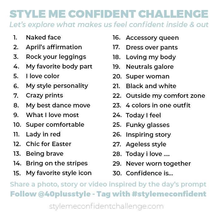 Join me in the Style Me Confident Challenge this April