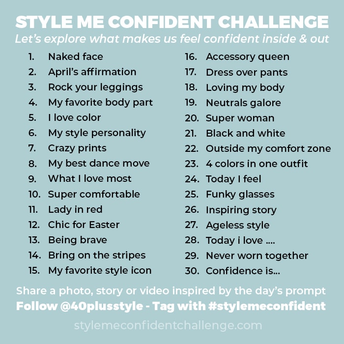 Join me in the Style Me Confident Challenge this April