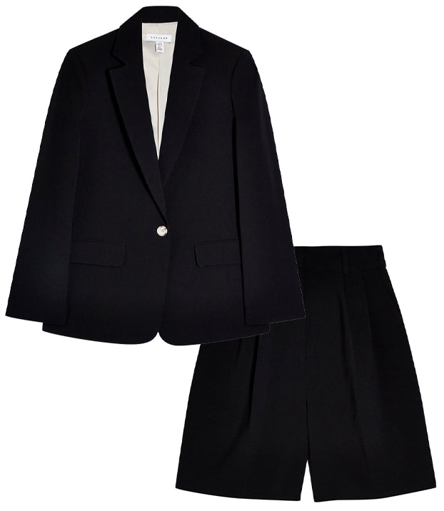 topshop blazer and shorts | 40plusstyle.com