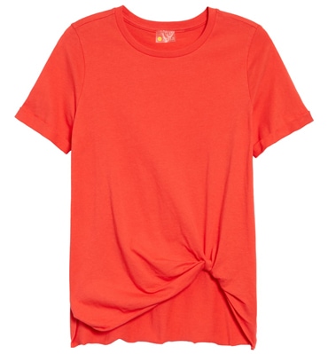 Zella tuck front t-shirt | 40plusstyle.com