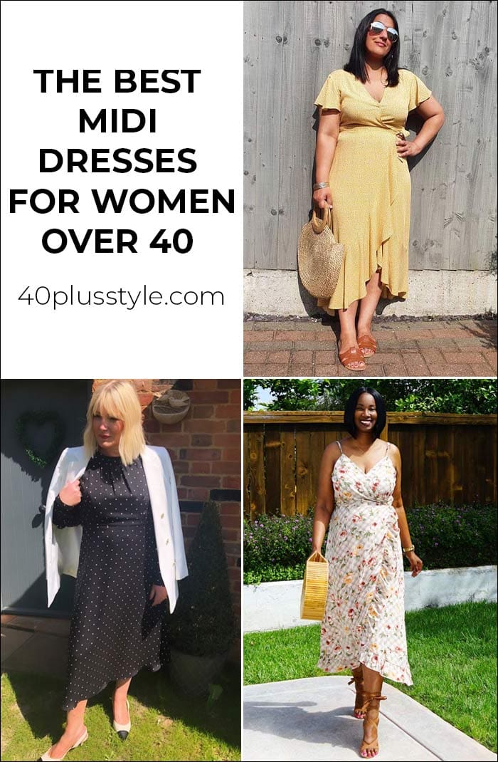 The midi dress is back and we show you the best midi dresses for women over 40 | 40plusstyle.com