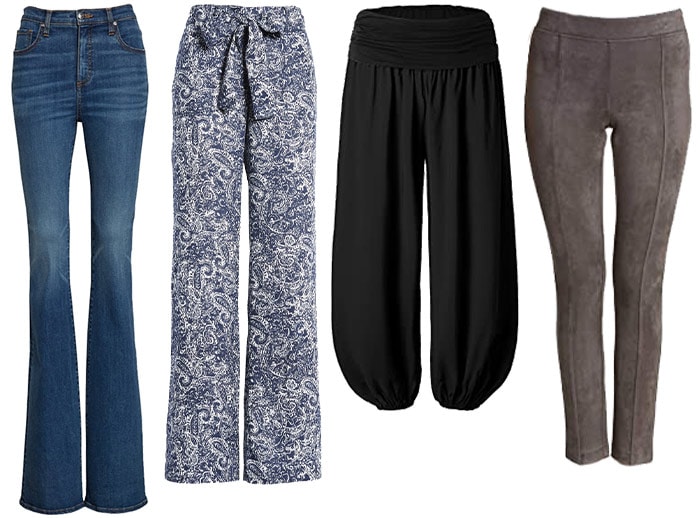 pants and jeans for the bohemian style personality | 40plusstyle.com