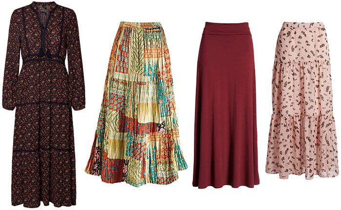 skirts and dresses for the bohemian style personality | 40plusstyle.com