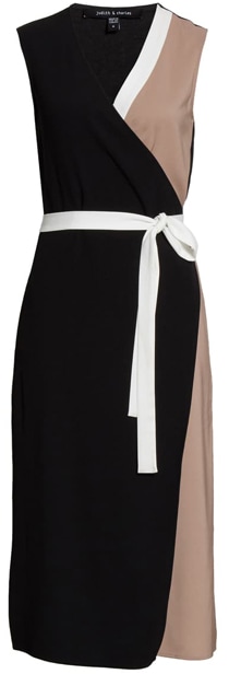 Judith & Charles colorblock midi dress | 40plusstyle.com