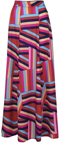 printed maxi skirt | 40plusstyle.com