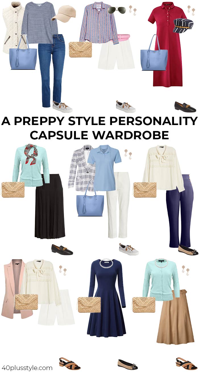 A capsule wardrobe for the preppy style personality | 40plusstyle.com