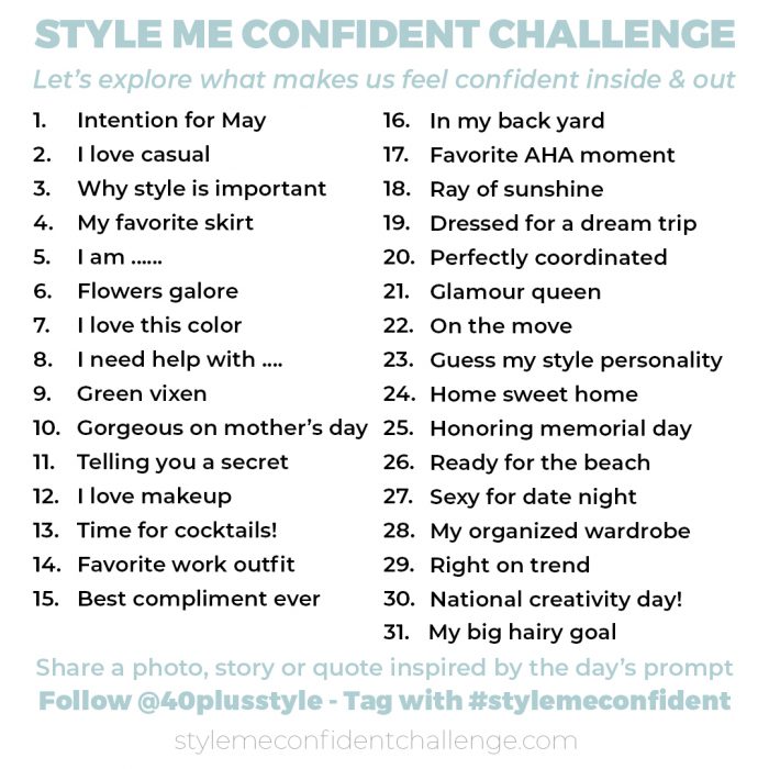 Join the Style Me Confident Challenge - 40plusstylecommunity.com