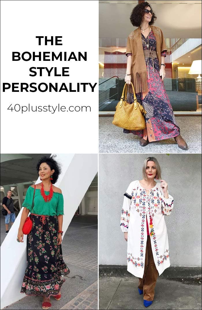 A style guide and capsule wardrobe for the BOHEMIAN style personality | 40plusstyle.com