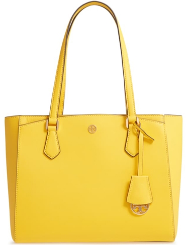 Tory Burch leather tote | 40plusstyle.com