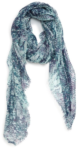 Nordstrom print modal & silk scarf | 40plusstyle.com