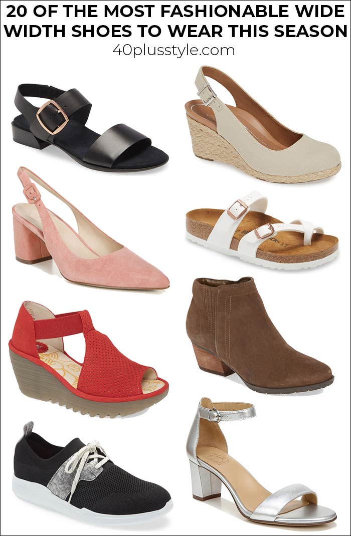 Stylish women's shoes for wide feet: 20 of the most fashionable wide width shoes to wear this season | 40plusstyle.com
