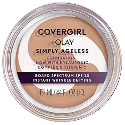 Make up for older women - Covergirl & Olay Simply Ageless Instant Wrinkle-Defying Foundation | 40plusstyle.com