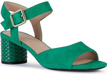 Colorful heeled sandals | 40plusstyle.com