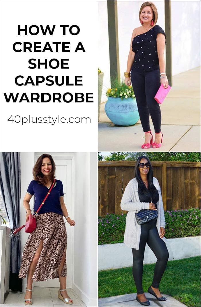 How to create a shoe capsule wardrobe: 10 types of shoes every woman needs to own | 40plusstyle.com