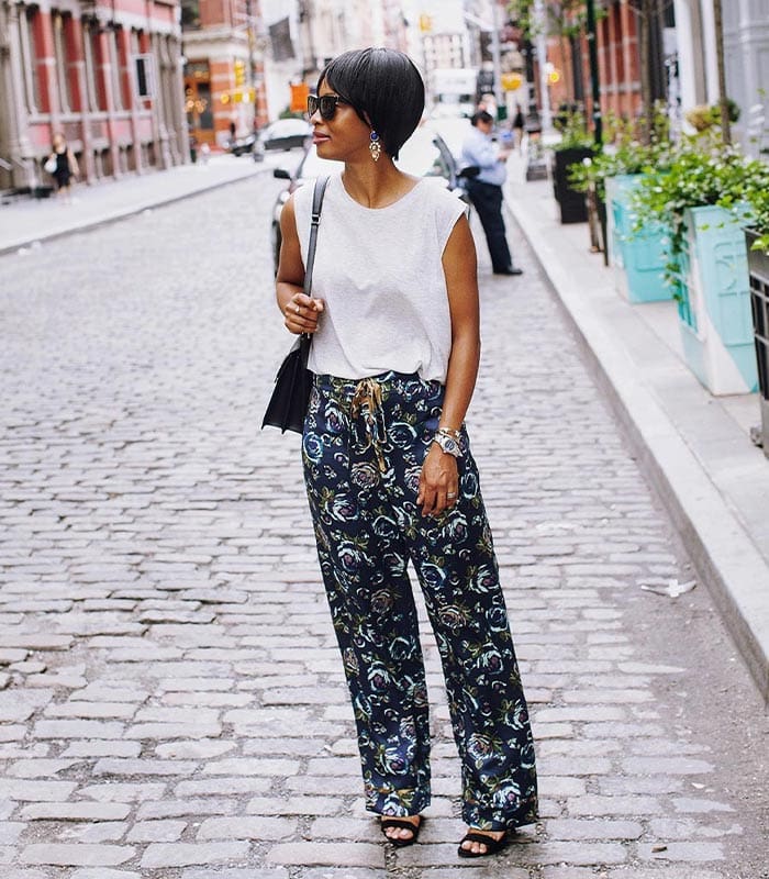 How to wear printed pants  how to wear pants with prints in style