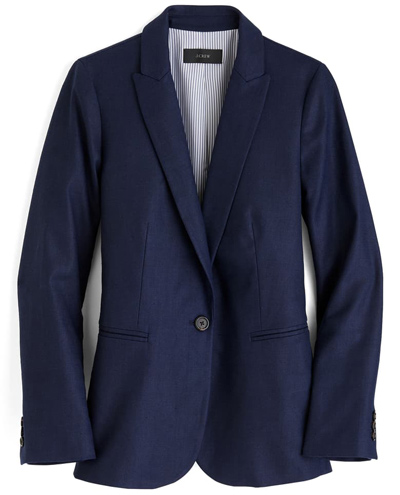 J.Crew linen blend blazer | 40PLUSSTYLE.COM