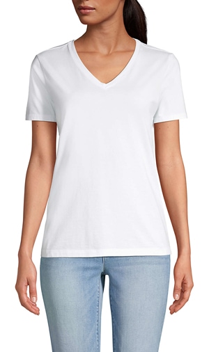 Lands' End relaxed v-neck t-shirt | 40plusstyle.com