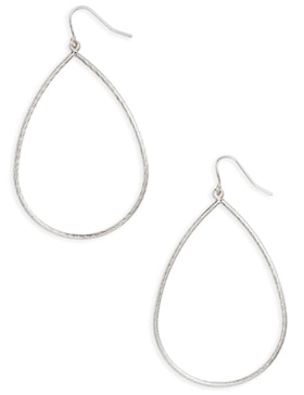 Halogen large teardrop earrings | 40plusstyle.com