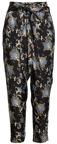 Rebecca Taylor paisley fleur silk blend pants | 40plusstyle.com