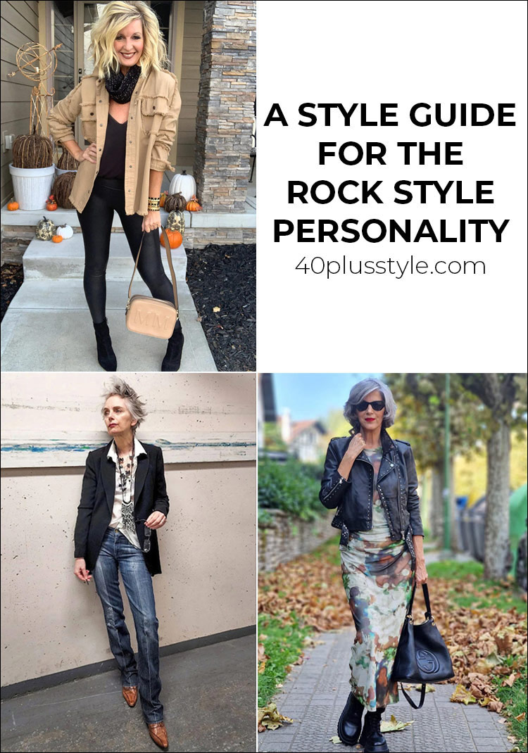 A capsule wardrobe and style guide for the ROCK style personality | 40plusstyle.com
