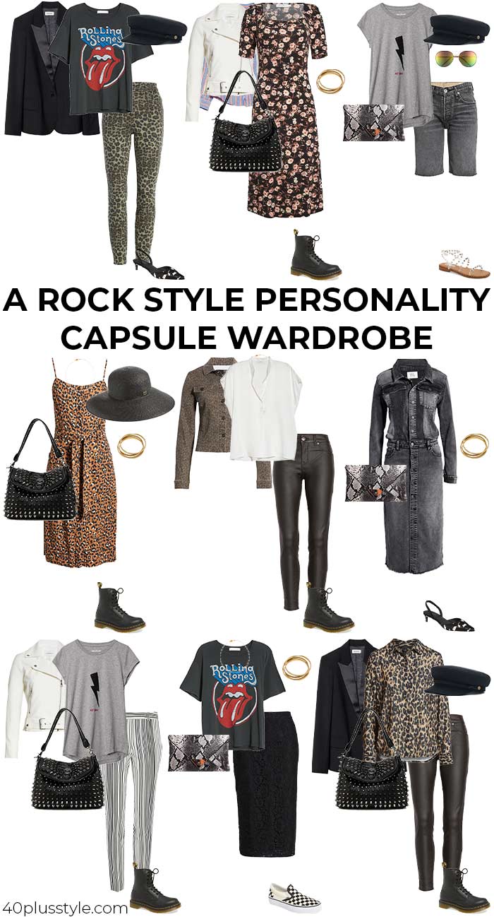 A capsule wardrobe for the ROCK style personality | 40plusstyle.com