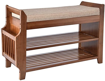 YUSING Bamboo Shoe Rack Bench | 40plusstyle.com