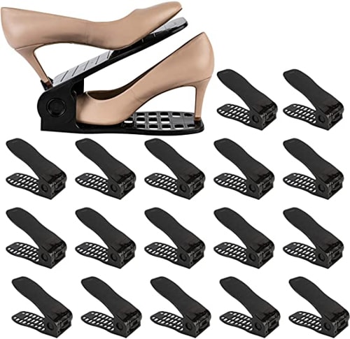 Homeries Shoe Slots Organizer – Space Saving Adjustable Shoes Organize