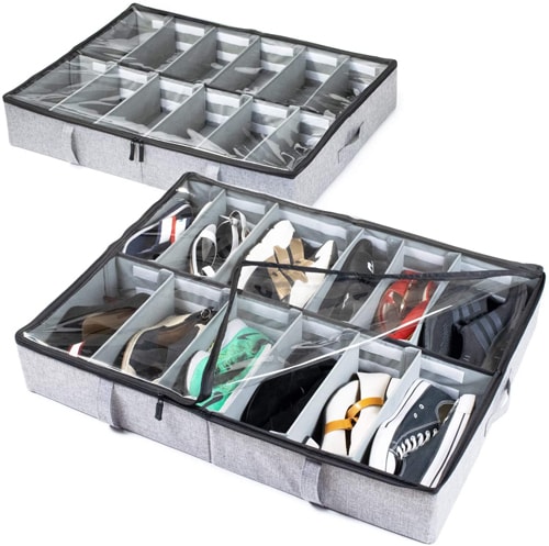 storageLAB Under Bed Shoe Storage Organizer | 40plusstyle.com